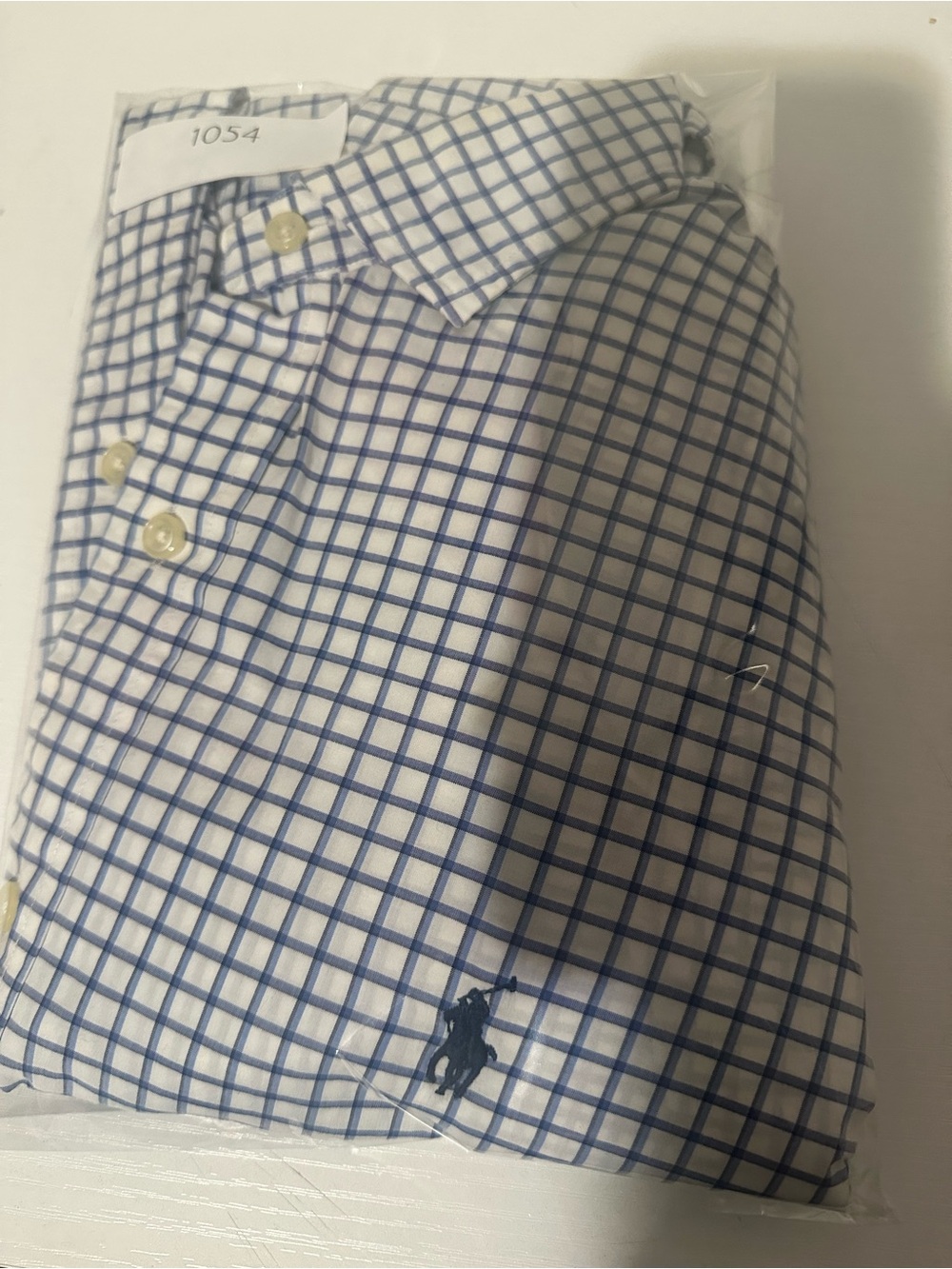 Polo by Ralph Lauren Men’s Blue Check Custom-Fit Button-Down Shirt size Medium - Picture 6 of 6
